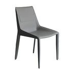 Modrest Halo Modern Light Grey Saddle Leather Dining Chair (Set of 2)