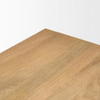 Tavolo da pranzo Tarro 84 rettangolare in legno marrone chiaro con base geometrica - 84.0L x 42.0W x 30.0H