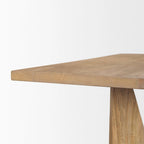 Tavolo da pranzo Tarro 84 rettangolare in legno marrone chiaro con base geometrica - 84.0L x 42.0W x 30.0H