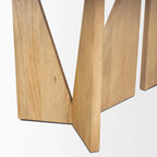 Tavolo da pranzo Tarro 84 rettangolare in legno marrone chiaro con base geometrica - 84.0L x 42.0W x 30.0H