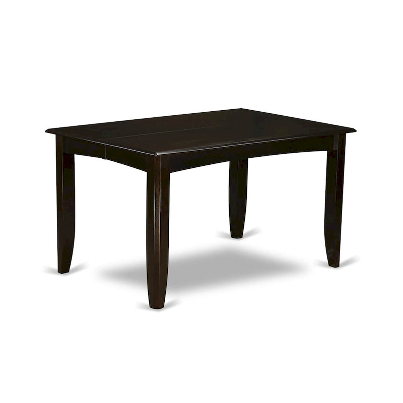 East West Furniture Set Mobili da Pranzo Include un Tavolo da Cucina Quadrato con Foglia a Farfalla e 4 Sedie da Pranzo, Cappuccino