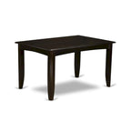 East West Furniture Set Mobili da Pranzo Include un Tavolo da Cucina Quadrato con Foglia a Farfalla e 4 Sedie da Pranzo, Cappuccino