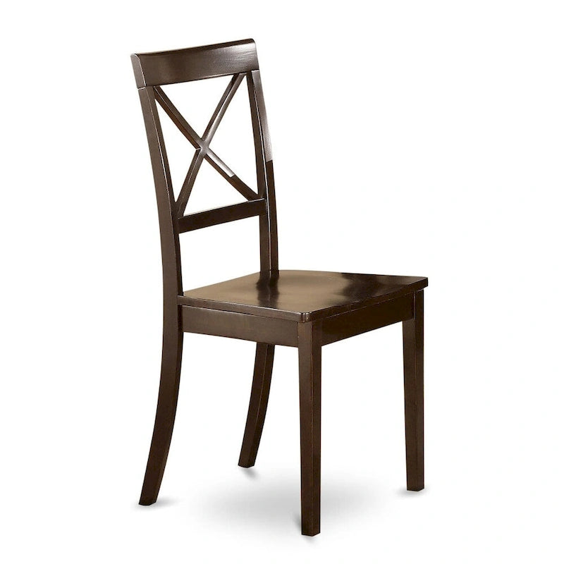 East West Furniture Set Mobili da Pranzo Include un Tavolo da Cucina Quadrato con Foglia a Farfalla e 4 Sedie da Pranzo, Cappuccino
