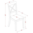 East West Furniture Set Mobili da Pranzo Include un Tavolo da Cucina Quadrato con Foglia a Farfalla e 4 Sedie da Pranzo, Cappuccino
