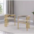 Sedie da pranzo con finitura opaca spazzolata oro cromato (set da 2) della migliore qualità - N/A