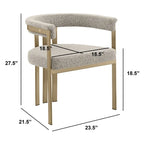Sedie da pranzo con finitura opaca spazzolata oro cromato (set da 2) della migliore qualità - N/A