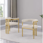 Sedie da pranzo con finitura opaca spazzolata oro cromato (set da 2) della migliore qualità - N/A