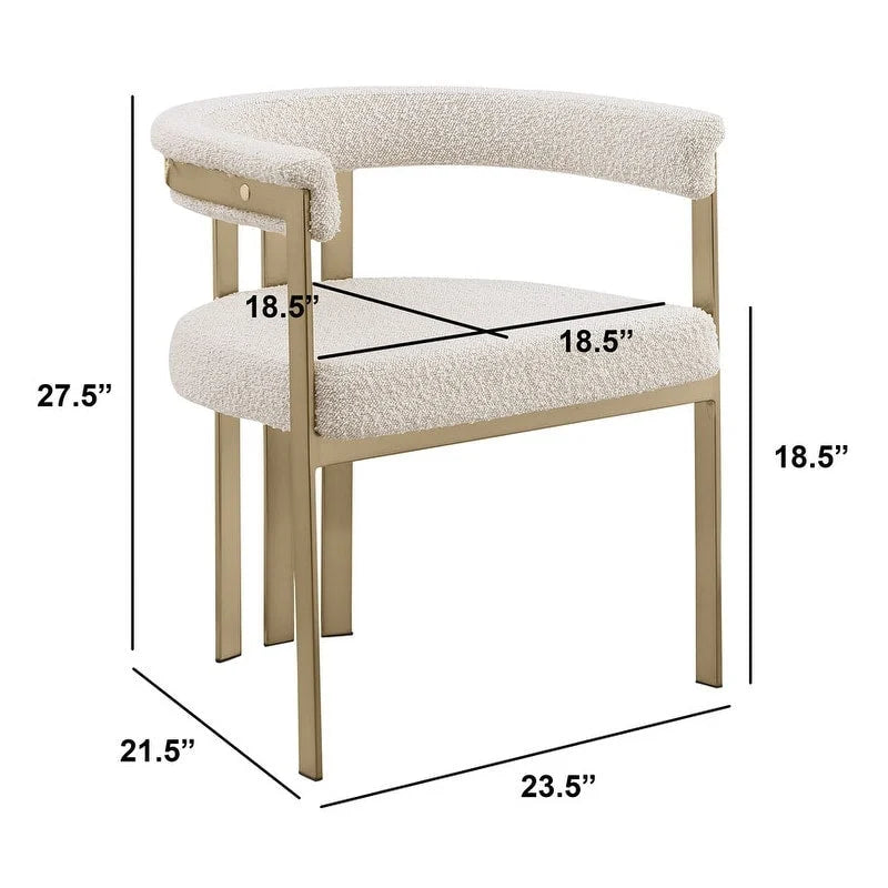 Sedie da pranzo con finitura opaca spazzolata oro cromato (set da 2) della migliore qualità - N/A