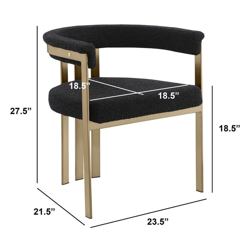 Sedie da pranzo con finitura opaca spazzolata oro cromato (set da 2) della migliore qualità - N/A