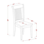 East West Furniture Table Set Includes a Square Dining Table with Butterfly Leaf and Dining Chairs (Chair Seat Type Options)