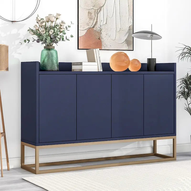47.2 Modern Cabinet with Spacious Table and 4 Doors Sideboard/Buffet