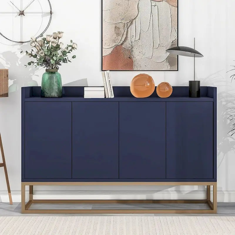 47.2 Modern Cabinet with Spacious Table and 4 Doors Sideboard/Buffet