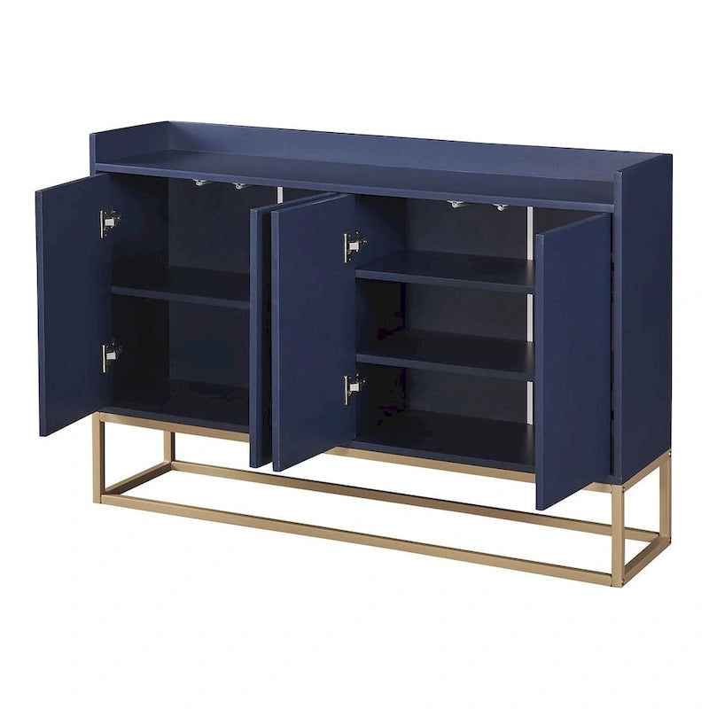 47.2 Modern Cabinet with Spacious Table and 4 Doors Sideboard/Buffet