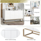47.2 Modern Cabinet with Spacious Table and 4 Doors Sideboard/Buffet
