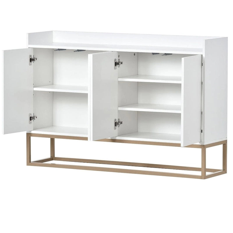 47.2 Modern Cabinet with Spacious Table and 4 Doors Sideboard/Buffet