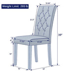 Subrtex Linen Parsons Upholstered Button Dining Chair (2-Pack)