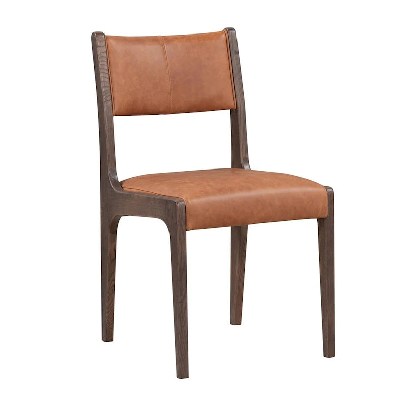 Sedia da pranzo in pelle Wayne di Classic Home