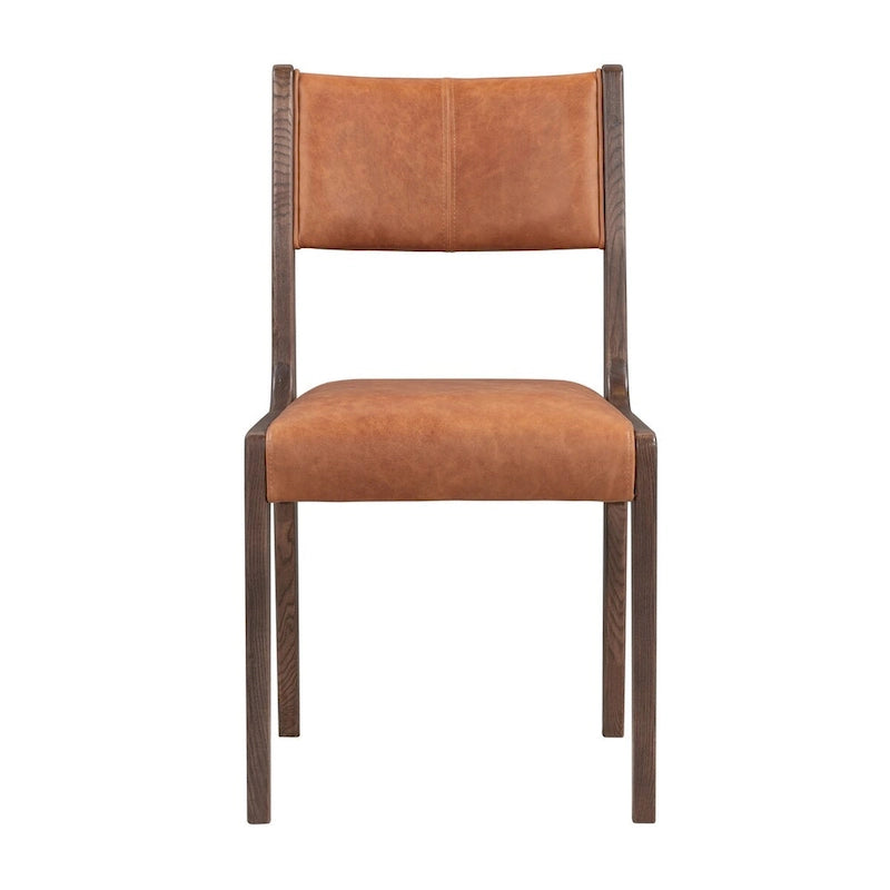 Sedia da pranzo in pelle Wayne di Classic Home