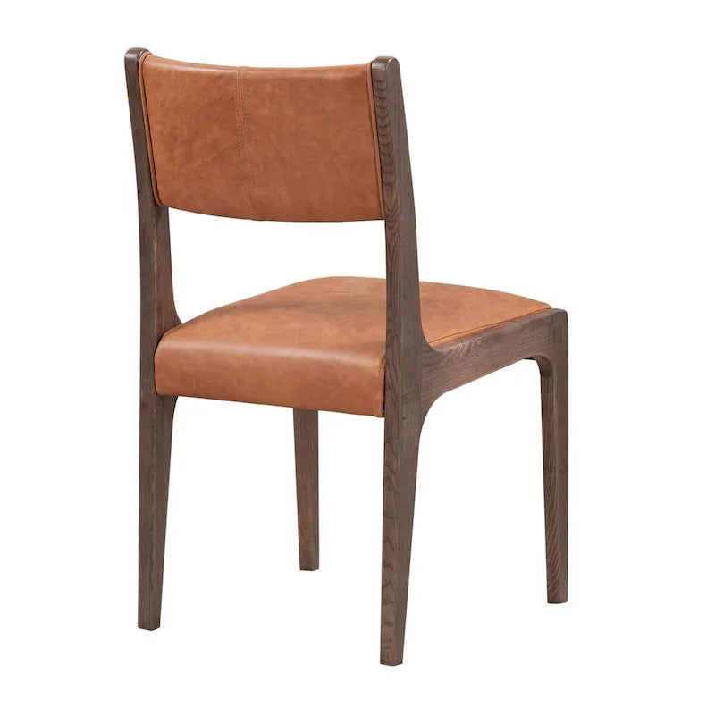 Sedia da pranzo in pelle Wayne di Classic Home