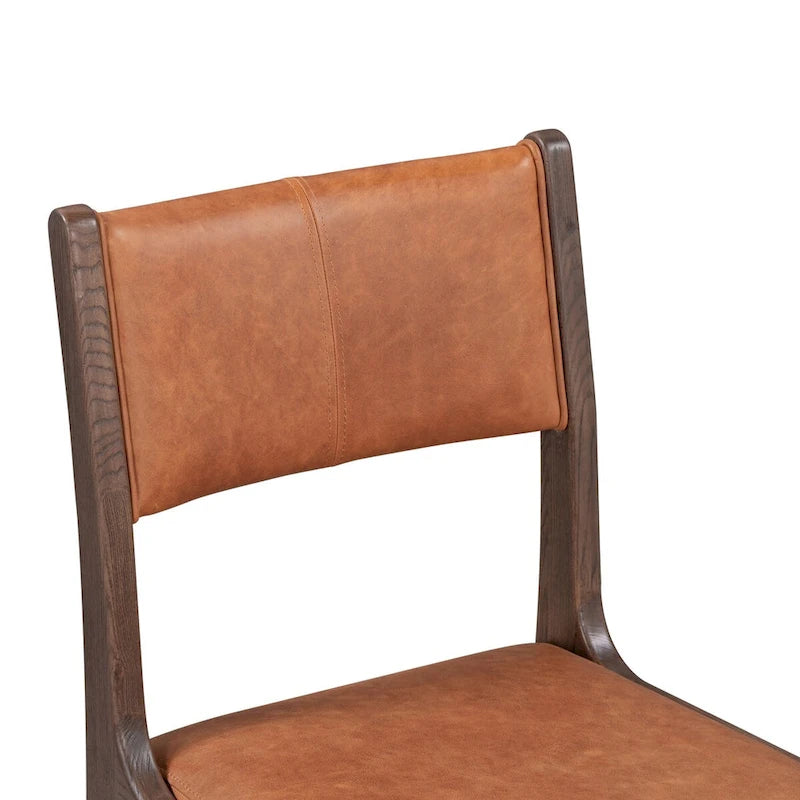 Sedia da pranzo in pelle Wayne di Classic Home