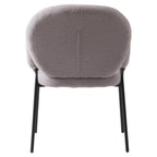 Celestial Boucle Upholstered Iron Dining Chairs Set of 2 by LeisureMod