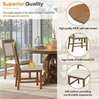 Set da pranzo allungabile tradizionale da 58" con 4 sedie imbottite