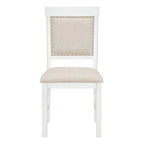 Set da pranzo allungabile tradizionale da 58" con 4 sedie imbottite