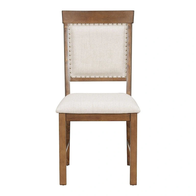 Set da pranzo allungabile tradizionale da 58" con 4 sedie imbottite