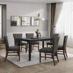 CraftPorch Mid-Century Modern 7-Piece Wooden Dining Chair