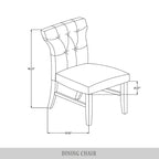 CraftPorch Mid-Century Modern 7-Piece Wooden Dining Chair
