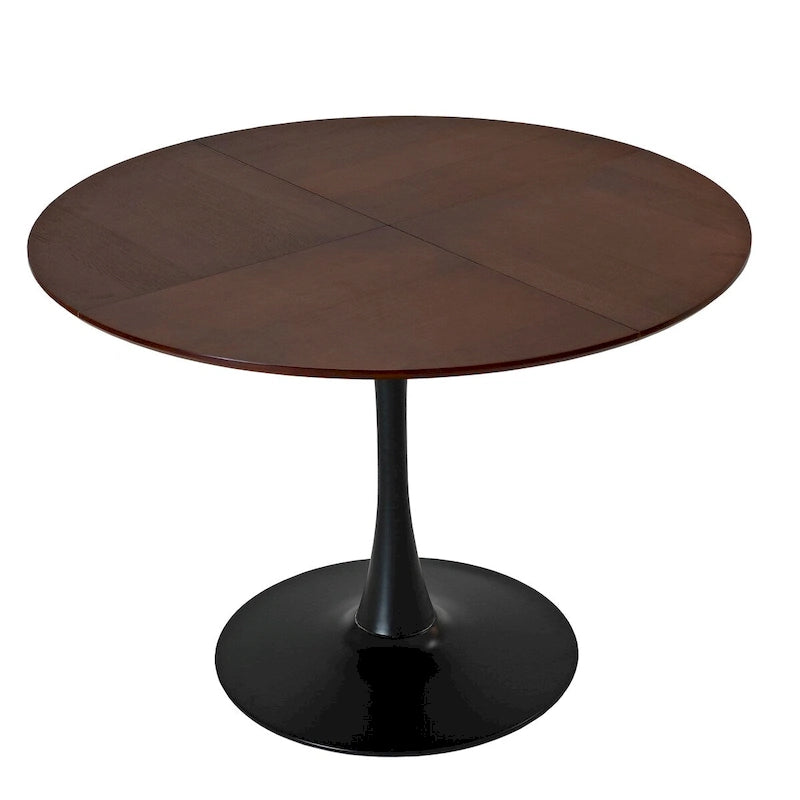 Tavolo da pranzo rotondo moderno, con base in metallo
