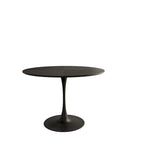 Tavolo da pranzo rotondo moderno, con base in metallo