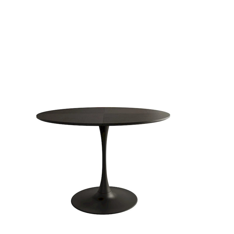 Tavolo da pranzo rotondo moderno, con base in metallo