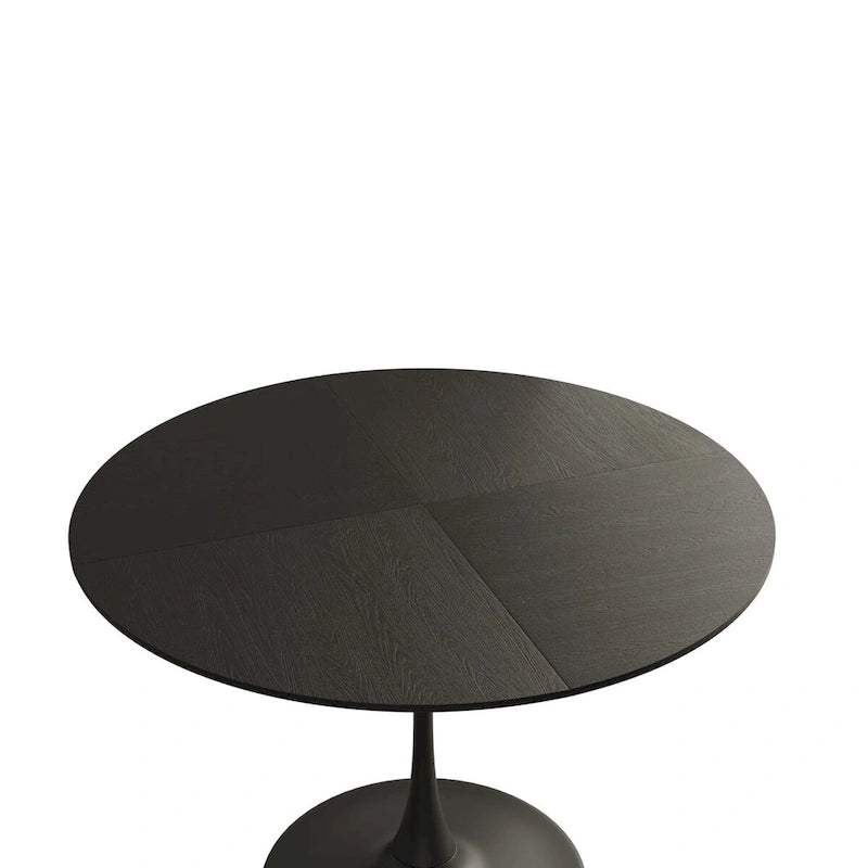 Tavolo da pranzo rotondo moderno, con base in metallo