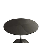 Tavolo da pranzo rotondo moderno, con base in metallo