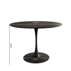 Tavolo da pranzo rotondo moderno, con base in metallo