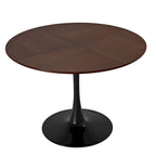 Tavolo da pranzo rotondo moderno, con base in metallo