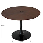 Tavolo da pranzo rotondo moderno, con base in metallo