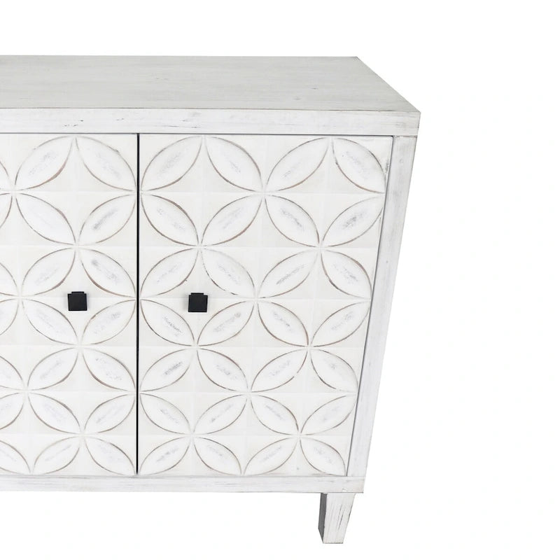 Accent Cabinet 4 Door Wooden Cabinet Sideboard Buffet