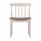 Commercial Solid Wood Dining Chair with Vinyl Padded Seat - Set of 2
