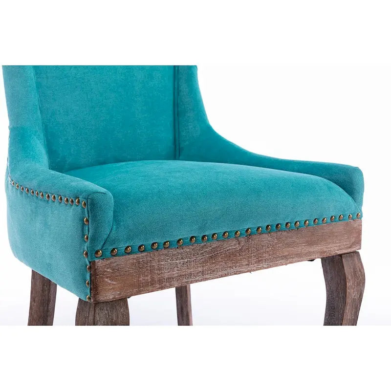 Set of 2 Ultra Side Dining Chairs with Wood Legs