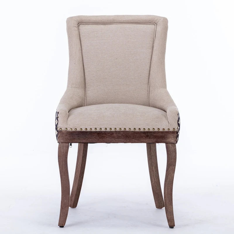Set of 2 Ultra Side Dining Chairs with Wood Legs