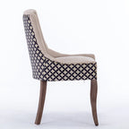 Set of 2 Ultra Side Dining Chairs with Wood Legs