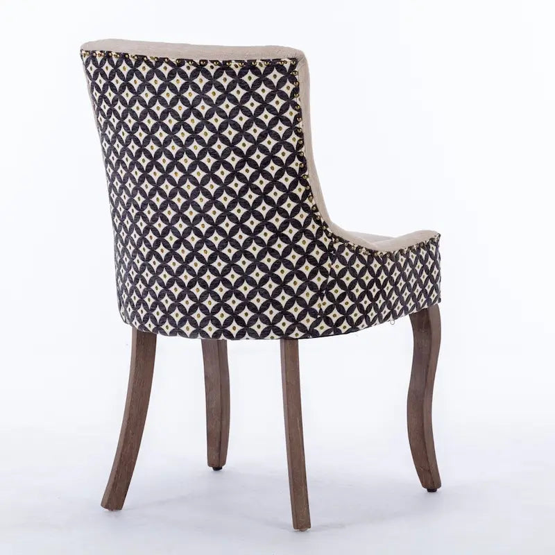 Set of 2 Ultra Side Dining Chairs with Wood Legs