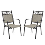 Outdoor Stackable Dining Chairs for All Weather, Set of 2 or 4