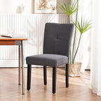 Set di 2 sedie da pranzo laterali imbottite in tessuto con schienale trapuntato dal design semplice e moderno