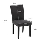 Set di 2 sedie da pranzo laterali imbottite in tessuto con schienale trapuntato dal design semplice e moderno