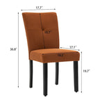 Set di 2 sedie da pranzo laterali imbottite in tessuto con schienale trapuntato dal design semplice e moderno