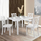 Furniture of America Manheim Casual 5-Piece Farmhouse Solid Wood Dining Set