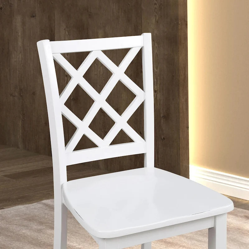 Furniture of America Manheim Casual 5-Piece Farmhouse Solid Wood Dining Set